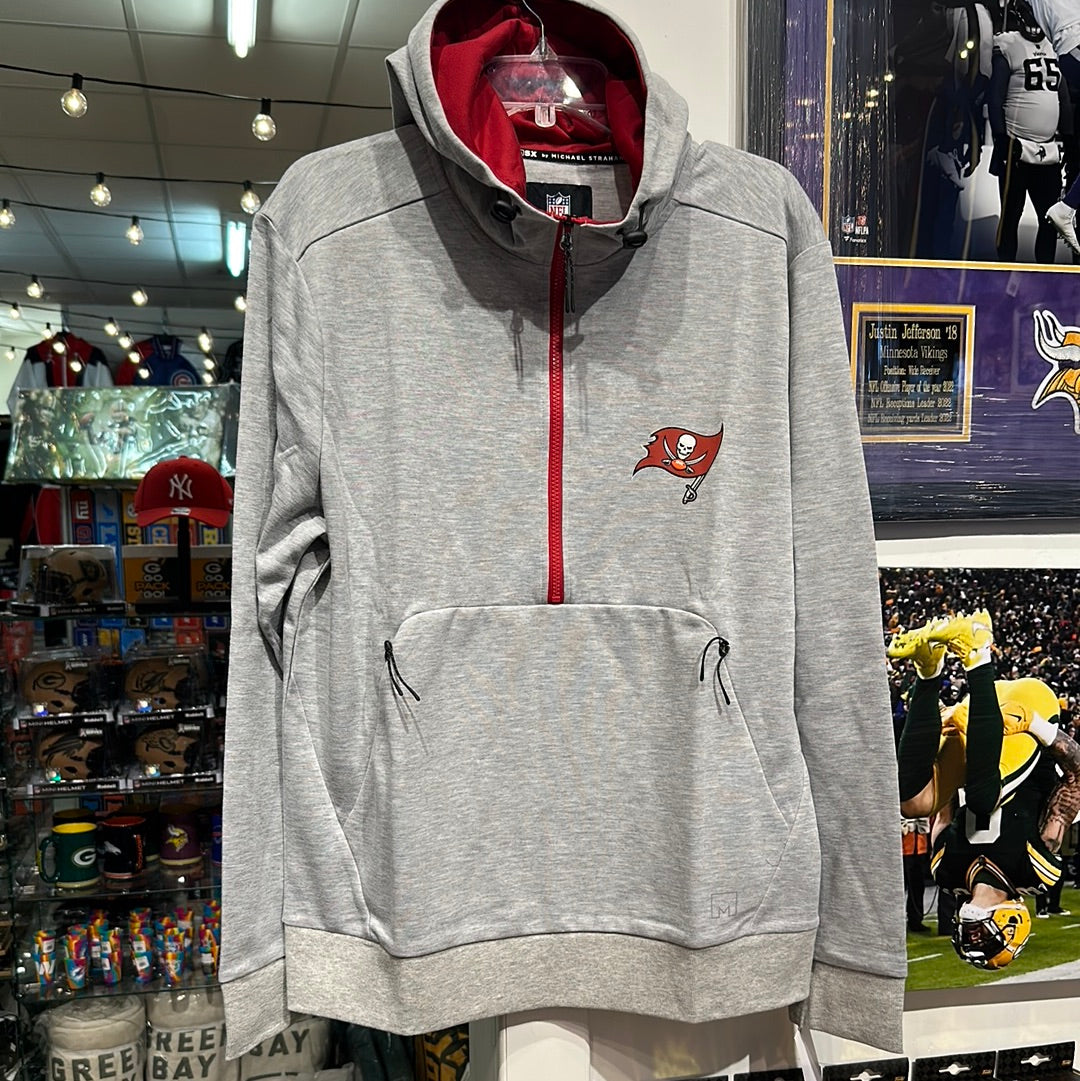 Men’s Tampa Bay, buccaneers, Michael Strahan brand half zip hoodie, size large