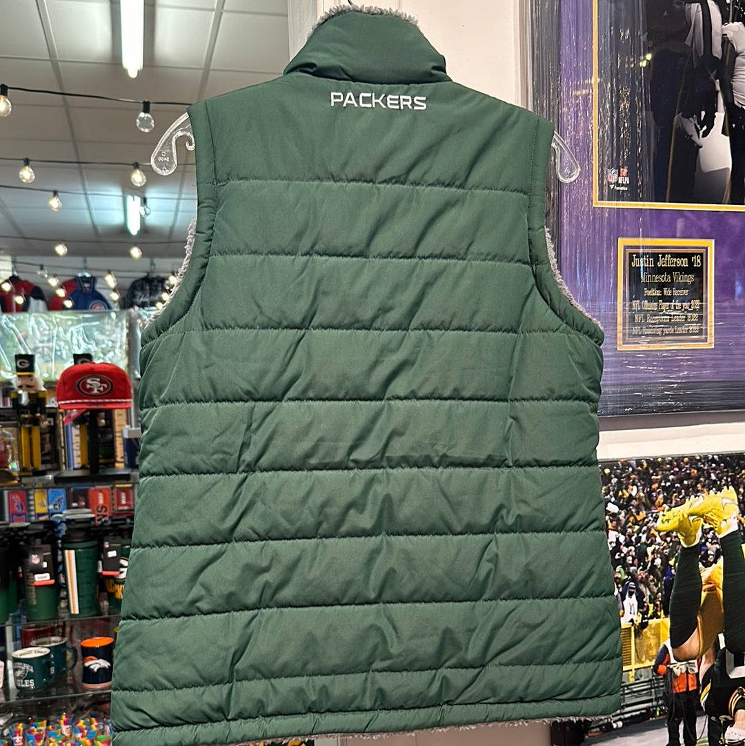 Men’s Packers, reversible vest, size small