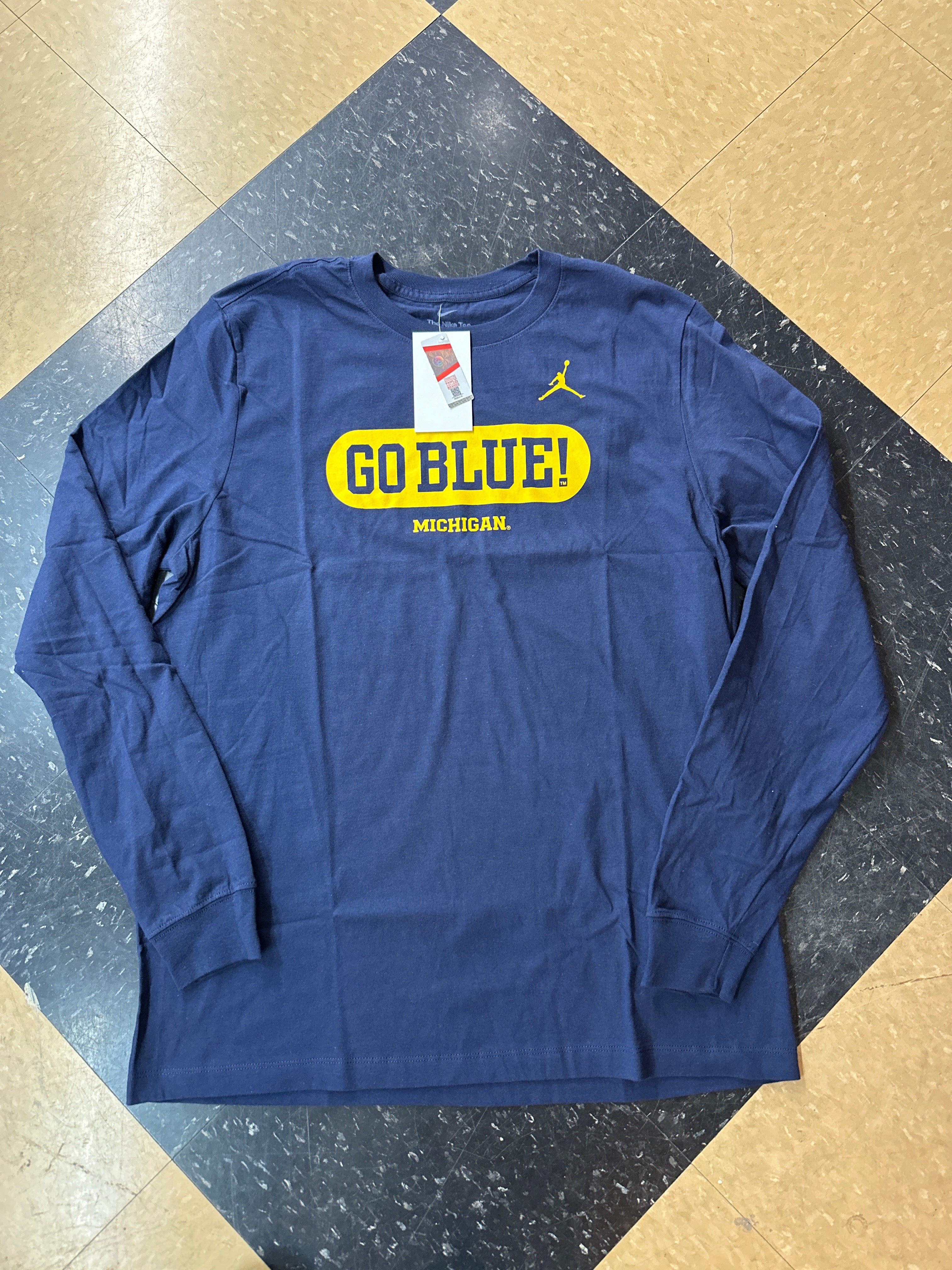 Go blue Michigan State long sleeve brand Jordan