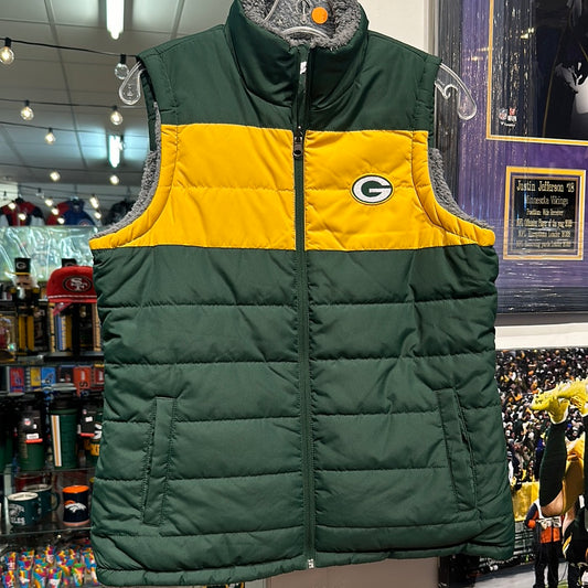Men’s Packers, reversible vest, size small