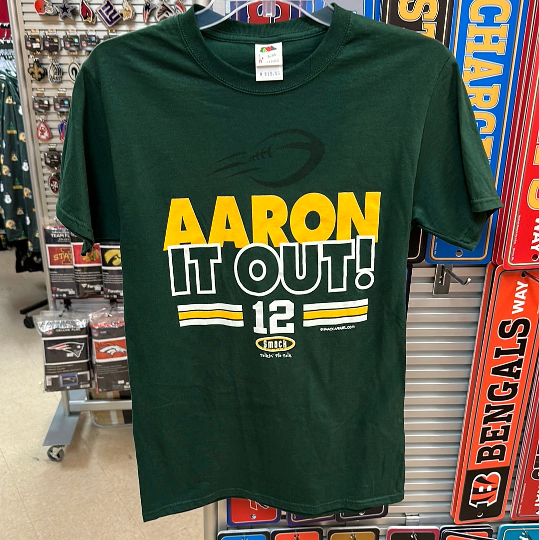 Men’s Green Bay Packers, Aaron Rodgers T-shirt, size small