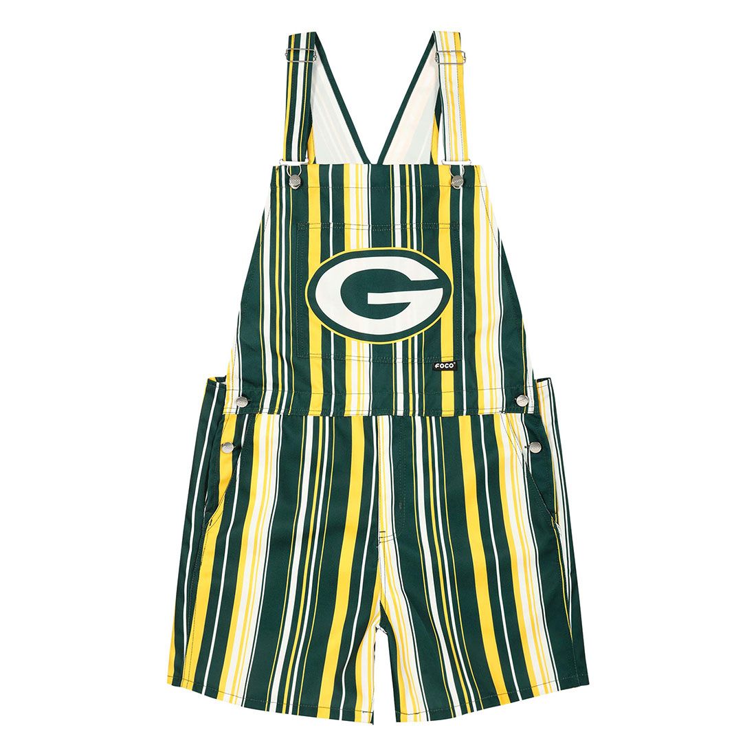 Packers Overall Short Bibs