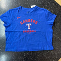 MLB Women's blue navy Crop tops
