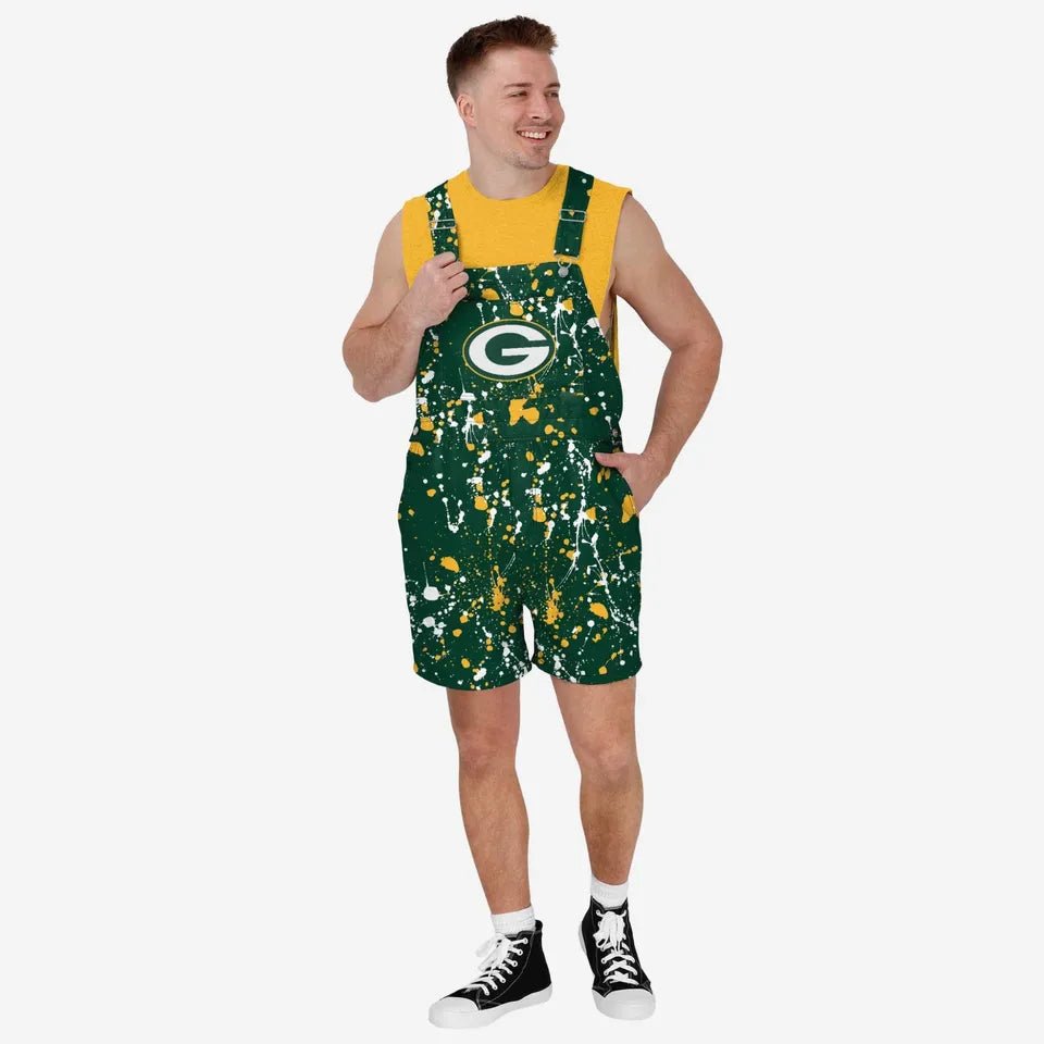 Green Bay Packers Bib Shorts Splatter - Fan Zone